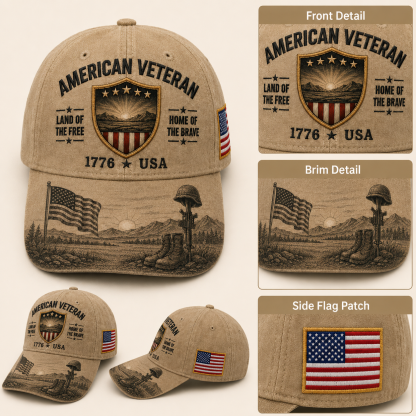 ⭐ American Veteran Memorial Hat – A Symbol of Honor, Courage & Pride