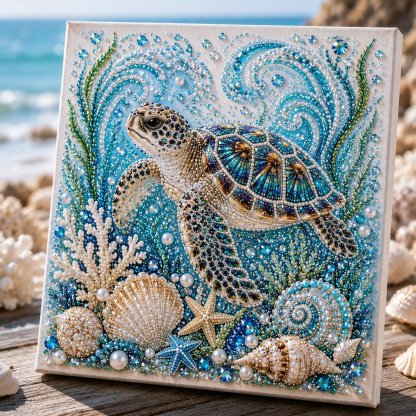 🔥Last Day 49% OFF - 🌊✨Ocean Theme Pearl Art DIY Kit