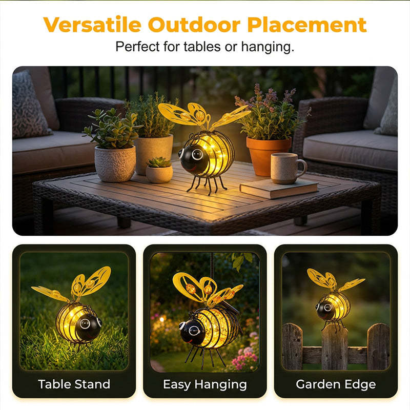 🌙🍃🪴 LIMITED-TIME 50% OFF! Hanging Solar Bee Light – Warm Amber Glow, Flicker-Free, Perfect for Garden Parties, Camping, or Kids’ Rooms – Spread Joy Day and Night 🌞🌜