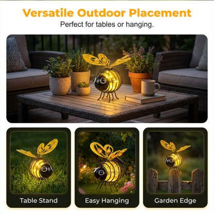 🌙🍃🪴 LIMITED-TIME 50% OFF! Hanging Solar Bee Light – Warm Amber Glow, Flicker-Free, Perfect for Garden Parties, Camping, or Kids’ Rooms – Spread Joy Day and Night 🌞🌜