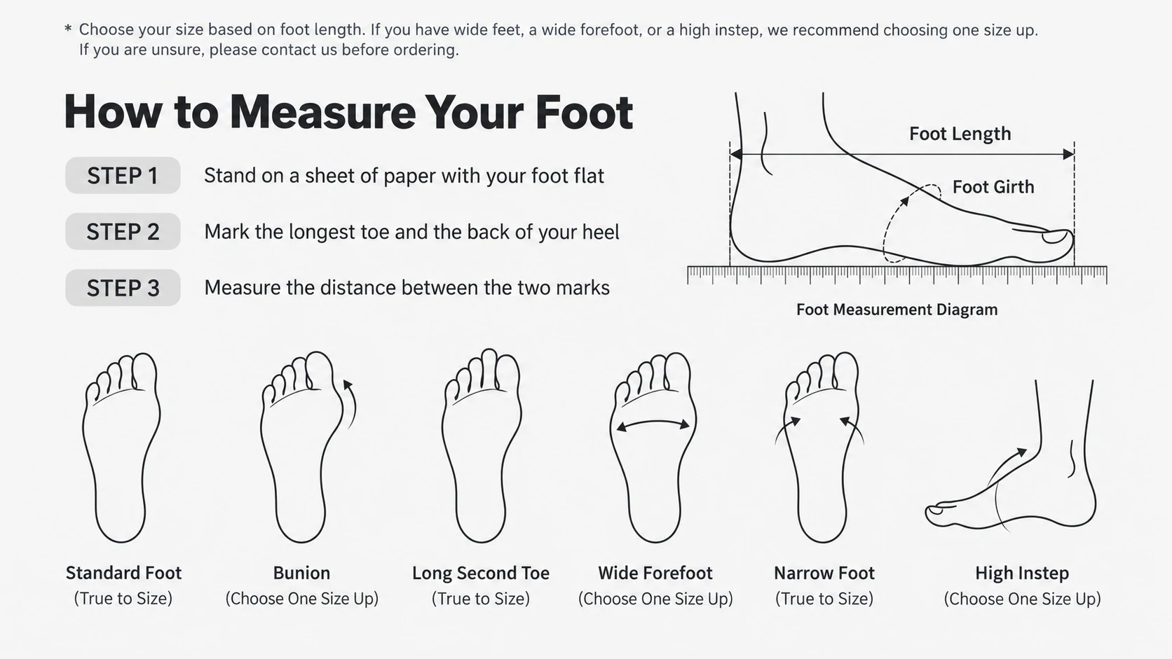 Flying Eagle FBS and Avian foot measurement guide