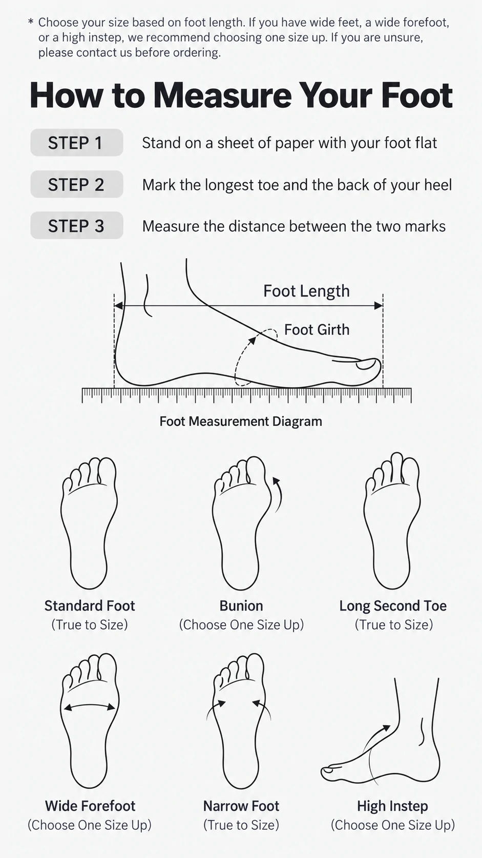 Flying Eagle FBS and Avian mobile foot measurement guide