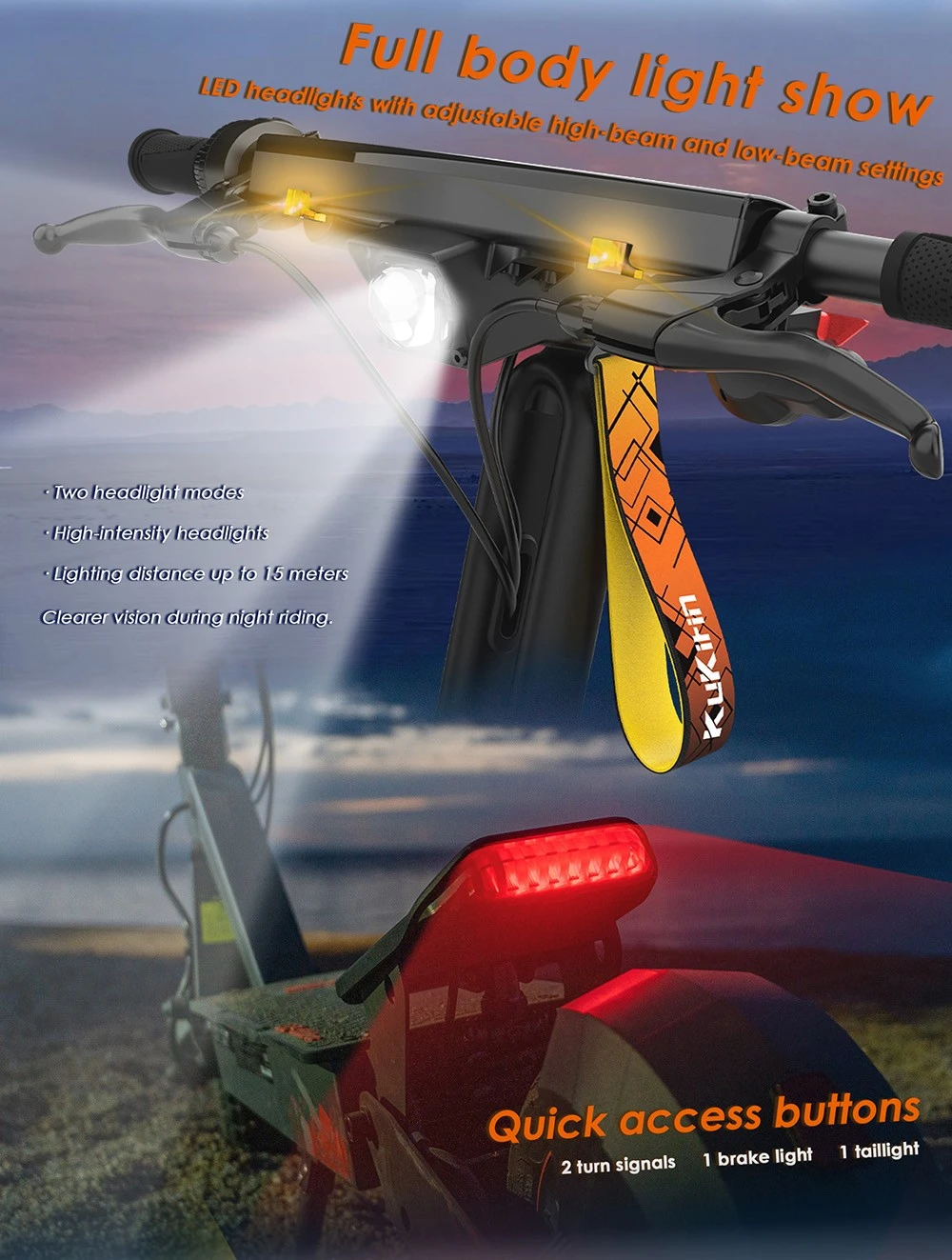 KuKirin G2 Ultra Folding Electric Scooter, 800W*2 Motor, 48V 18Ah Battery, 10 inch Tires, 50km/h Max Speed, 55km Max Range, Front & Rear Disc Brake, Front & Rear Spring Shock Absorbers