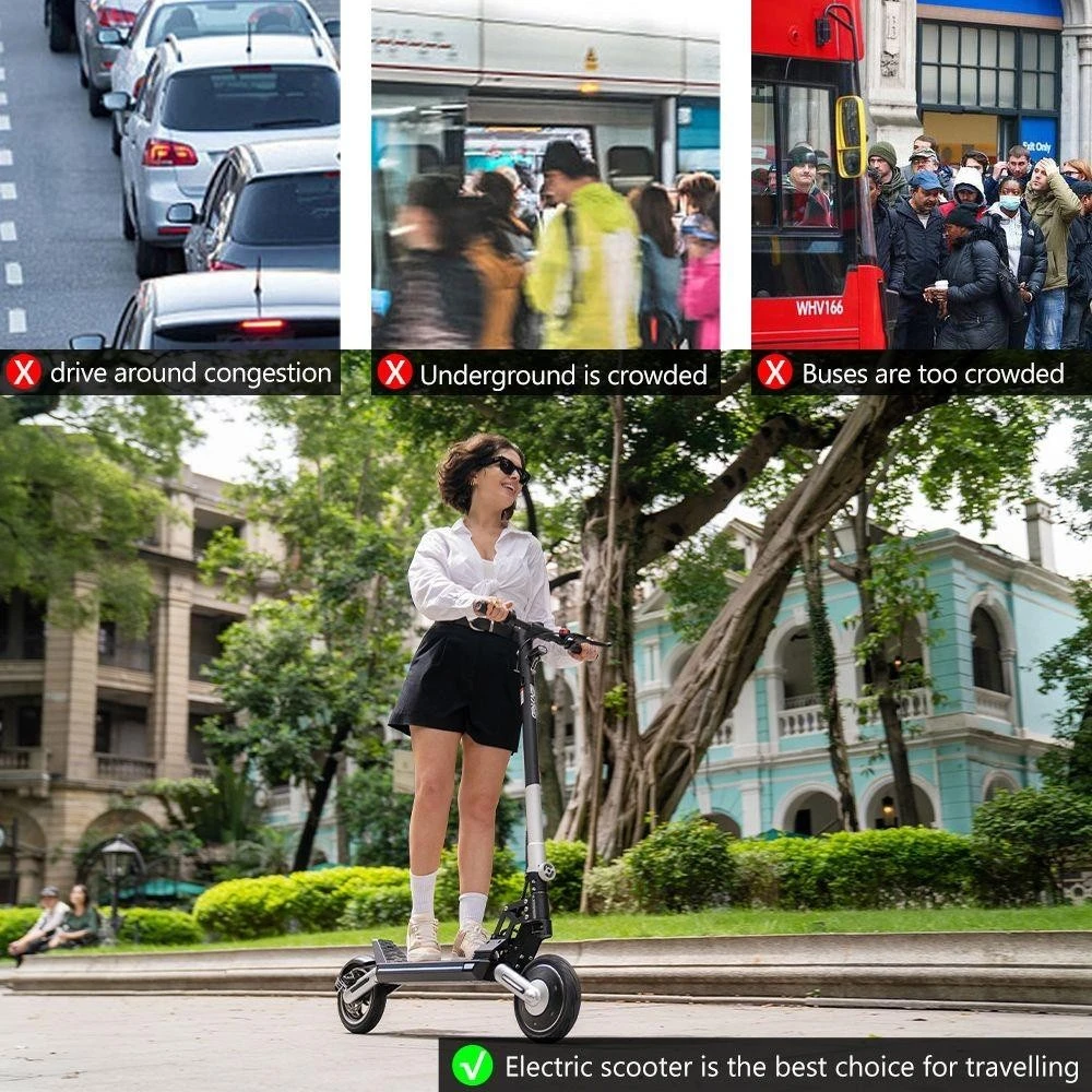IENYRID M8 Electric Scooter 9.5in Tire 500W Motor 36km/h Max Speed 48V 10Ah Battery 29-35km Range Rear Mechanical Brake
