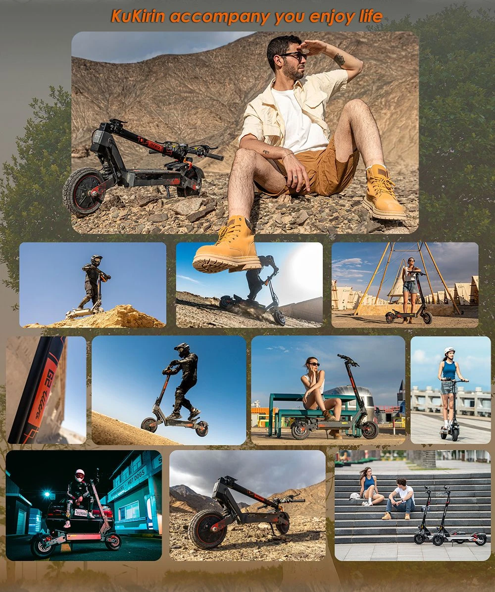 KuKirin G2 Ultra Folding Electric Scooter, 800W*2 Motor, 48V 18Ah Battery, 10 inch Tires, 50km/h Max Speed, 55km Max Range, Front & Rear Disc Brake, Front & Rear Spring Shock Absorbers