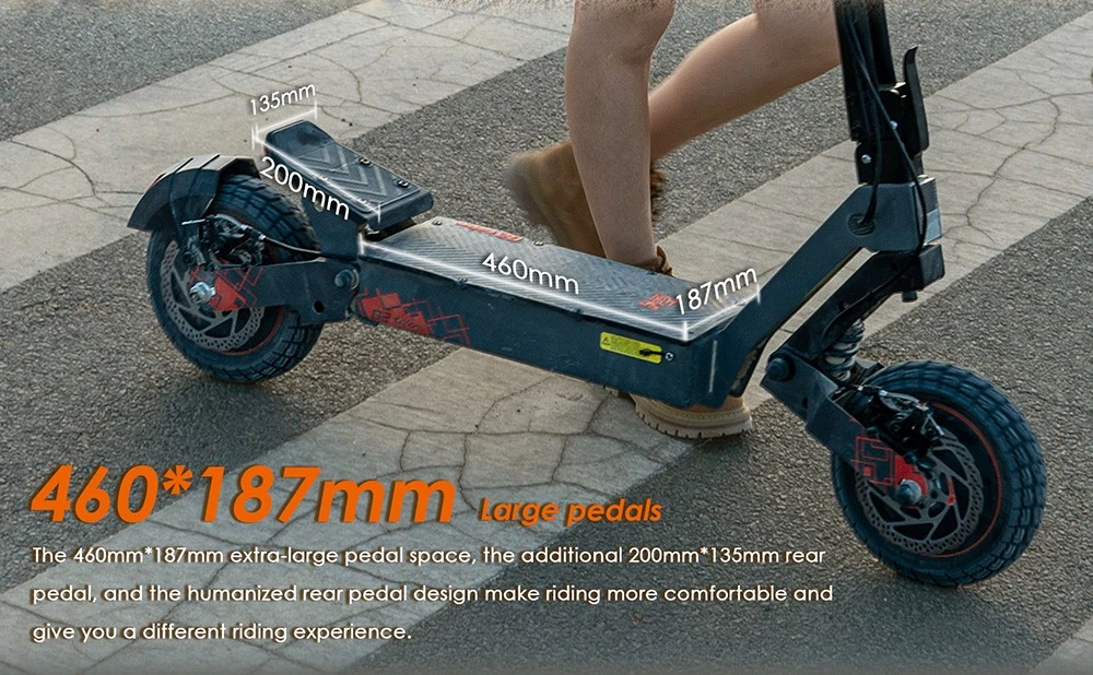 KuKirin G2 Ultra Folding Electric Scooter, 800W*2 Motor, 48V 18Ah Battery, 10 inch Tires, 50km/h Max Speed, 55km Max Range, Front & Rear Disc Brake, Front & Rear Spring Shock Absorbers