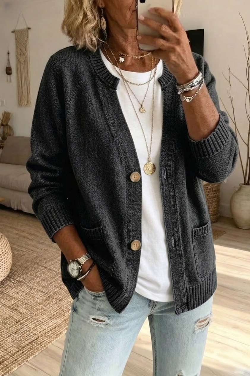 New Arrival 🔥Women's Washed Denim Knit Cardigan