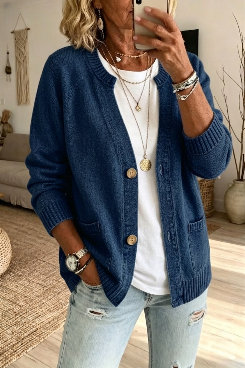 New Arrival 🔥Women's Washed Denim Knit Cardigan