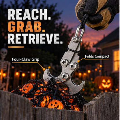 Four-claw hook retrieving lightweight Halloween decorations