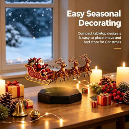 Floating Santa Sleigh Magnetic Levitation Christmas Display