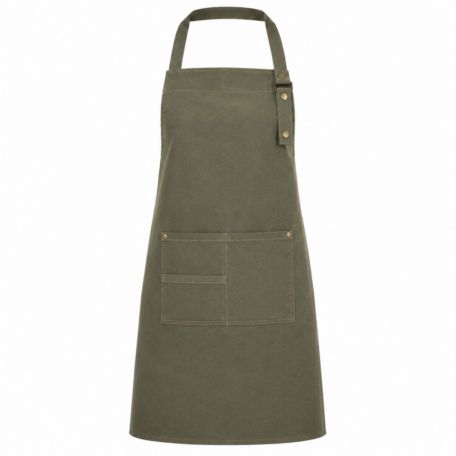Delantal de Cocina Verde con Bolsillos y Correa Ajustable