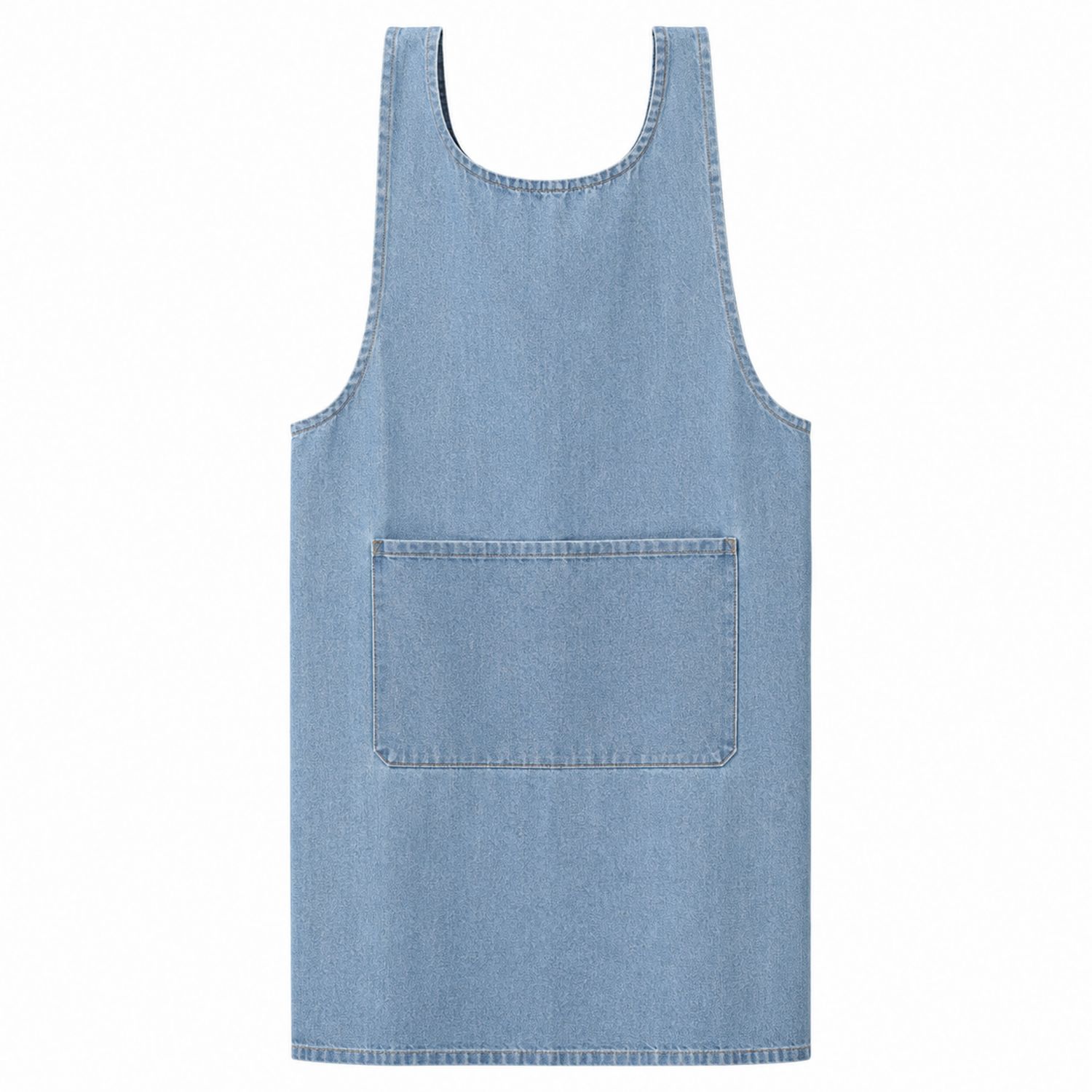 Delantal de Cocina Azul con Bolsillo Grande