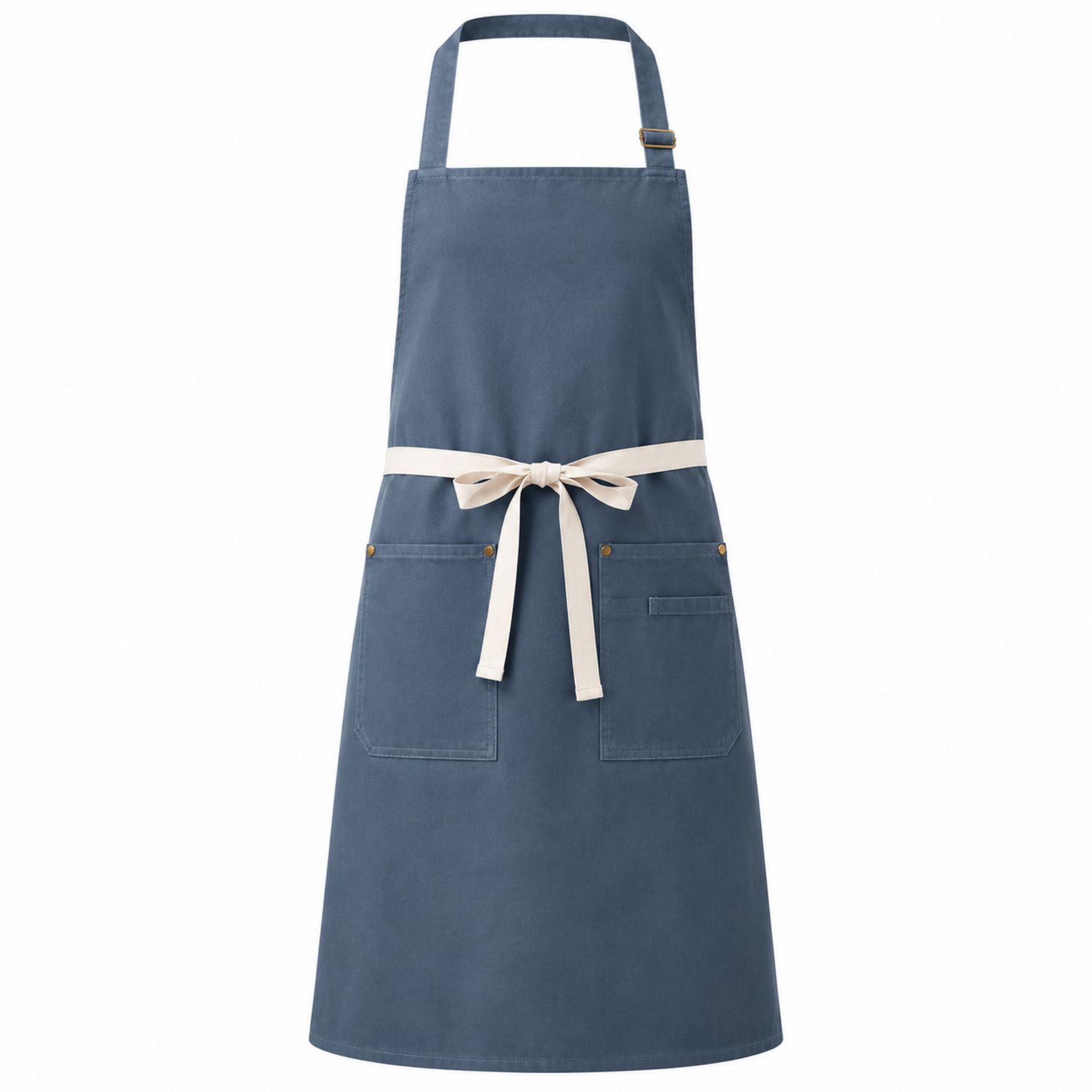 Delantal de Cocina Ajustable Azul con Bolsillos