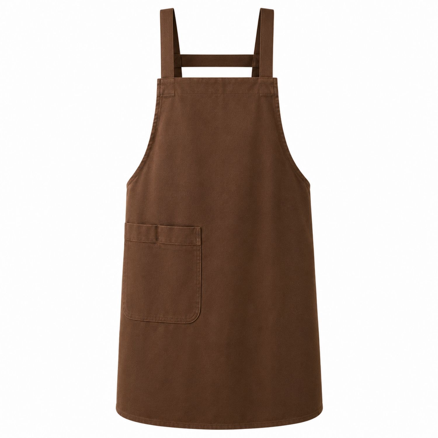 Delantal de Cocina Marrón con Bolsillo Frontal