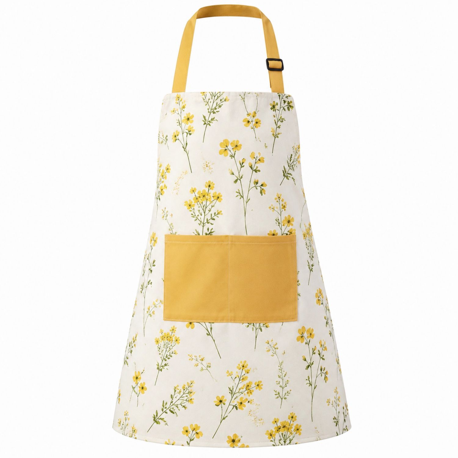 Delantal de Cocina con Estampado Floral en Amarillo