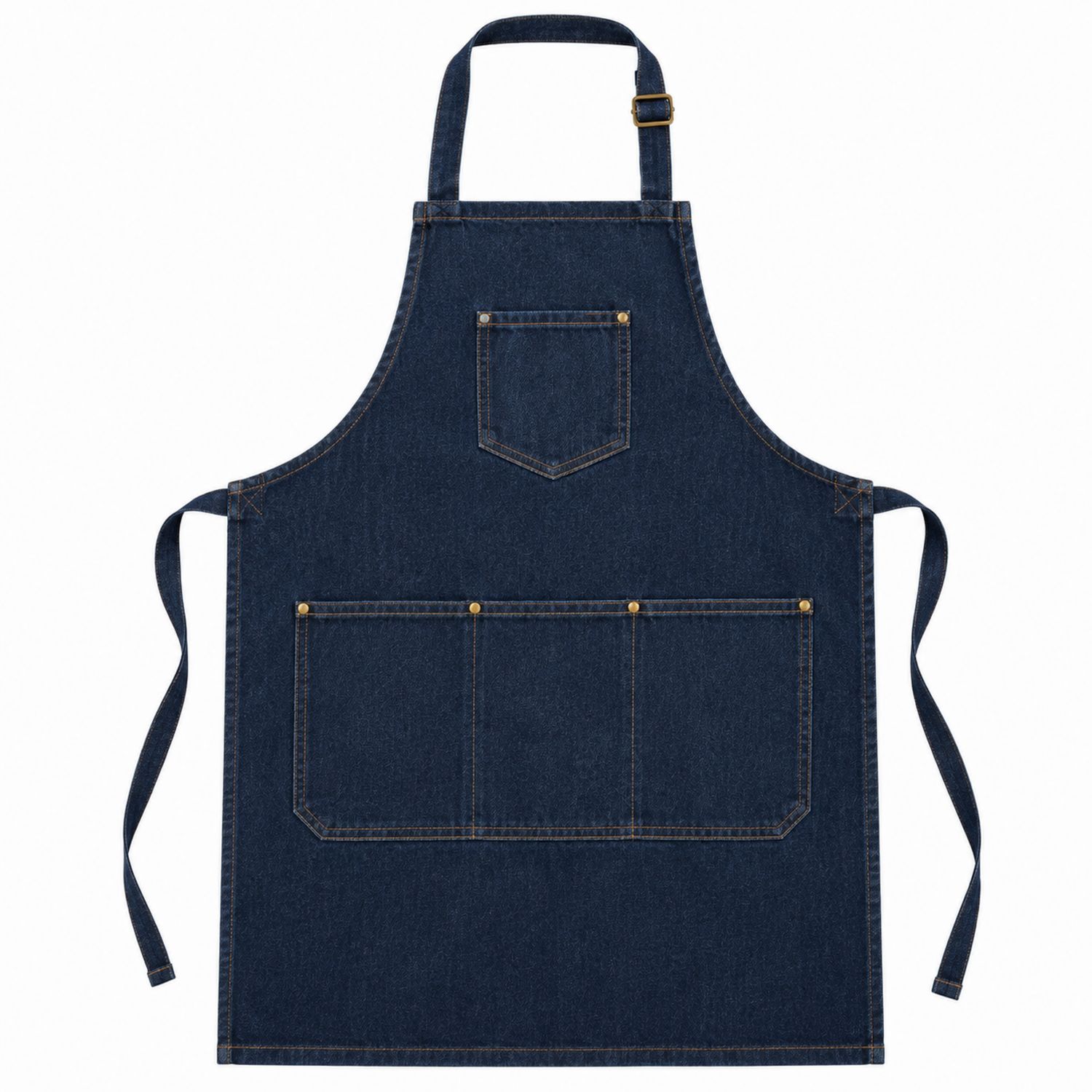 Delantal de Cocina Unisex Azul Oscuro con Bolsillos Ajustables