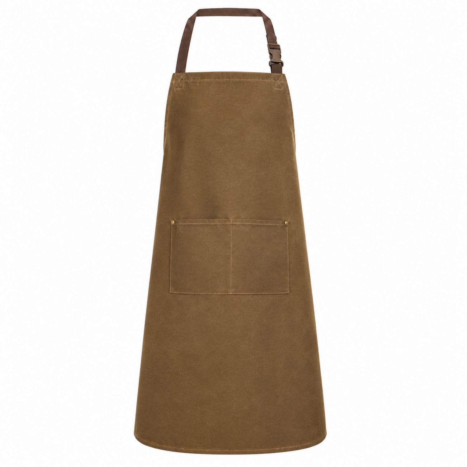 Delantal de Cocina Unisex Marrón con Bolsillo Frontal