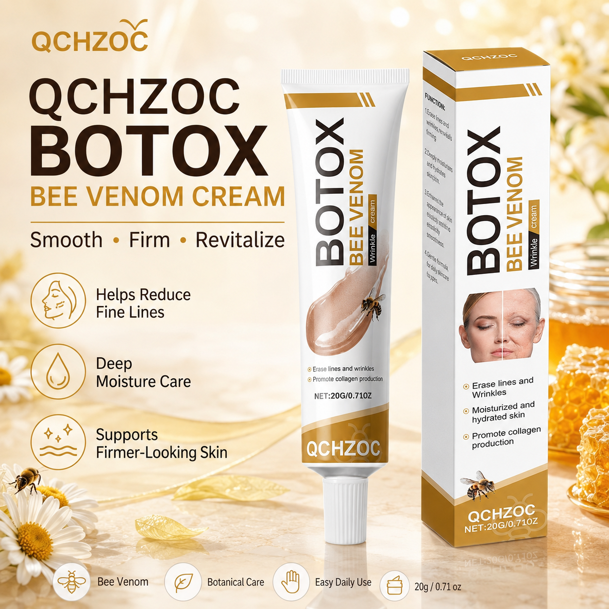 Botox Bee Venom Anti-Wrinkle Firming Cream – Targets All Types of Wrinkles for Younger-Looking Skin ✨