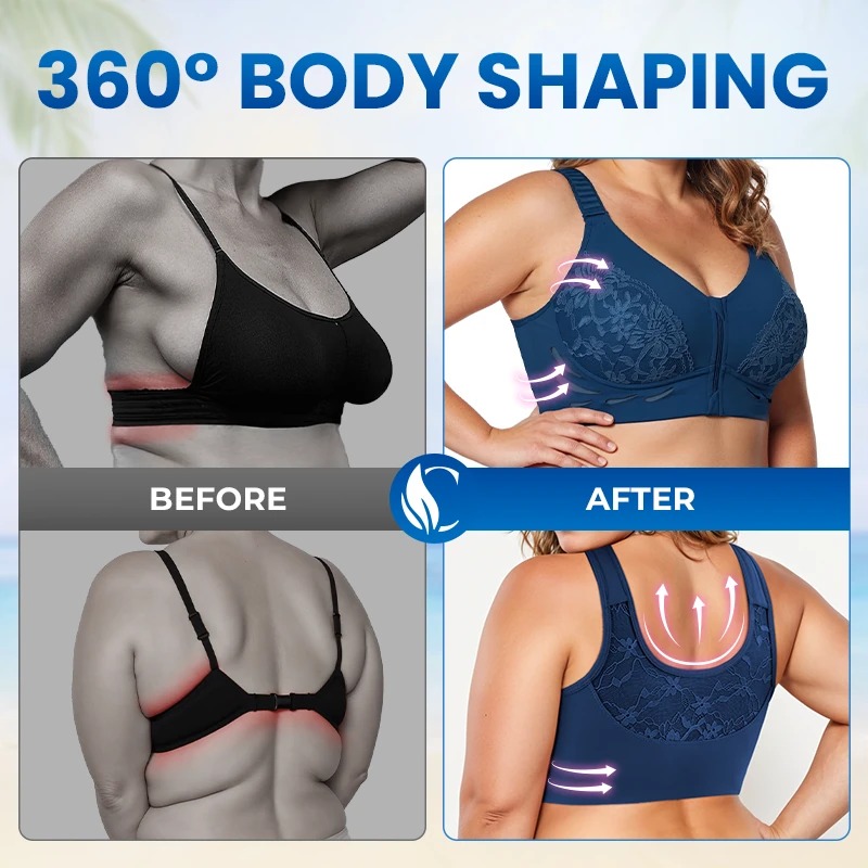 Powerful Lifting & Shaping Front Zipper Bra