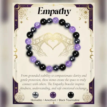 Protection Strength & Grounding Energy Black Onyx Faceted Black Glitter Stone Bracelet