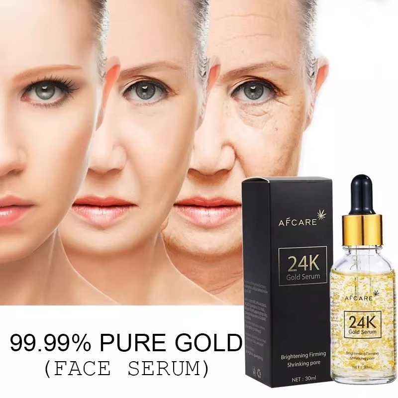 24K Gold Serum for Face, 2-Pack Anti-Aging Moisturizer with Vitamins