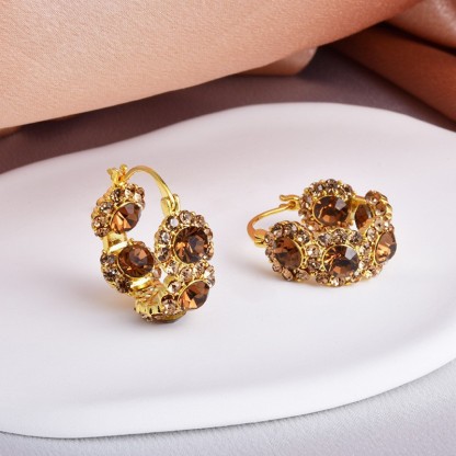 14K Gold-Plated Luxury Purple Sakura Earrings