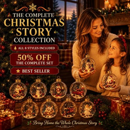 ✨🎄 Glowing Christmas Story Ornament – Light-Up Mini Holiday Scene