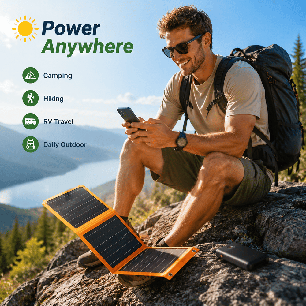 ☀️ Portable Foldable Solar Panel Charger