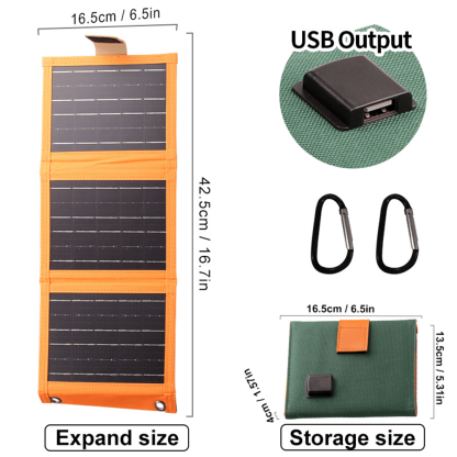 ☀️ Portable Foldable Solar Panel Charger