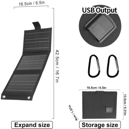 ☀️ Portable Foldable Solar Panel Charger