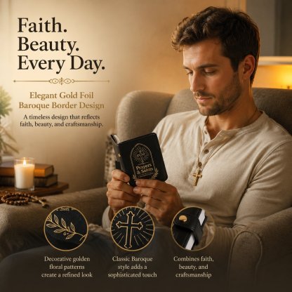 📖Premium Leather Prayer Card Holder Set – Includes Daily Prayer Cards for Faith, Reflection & Inspiration