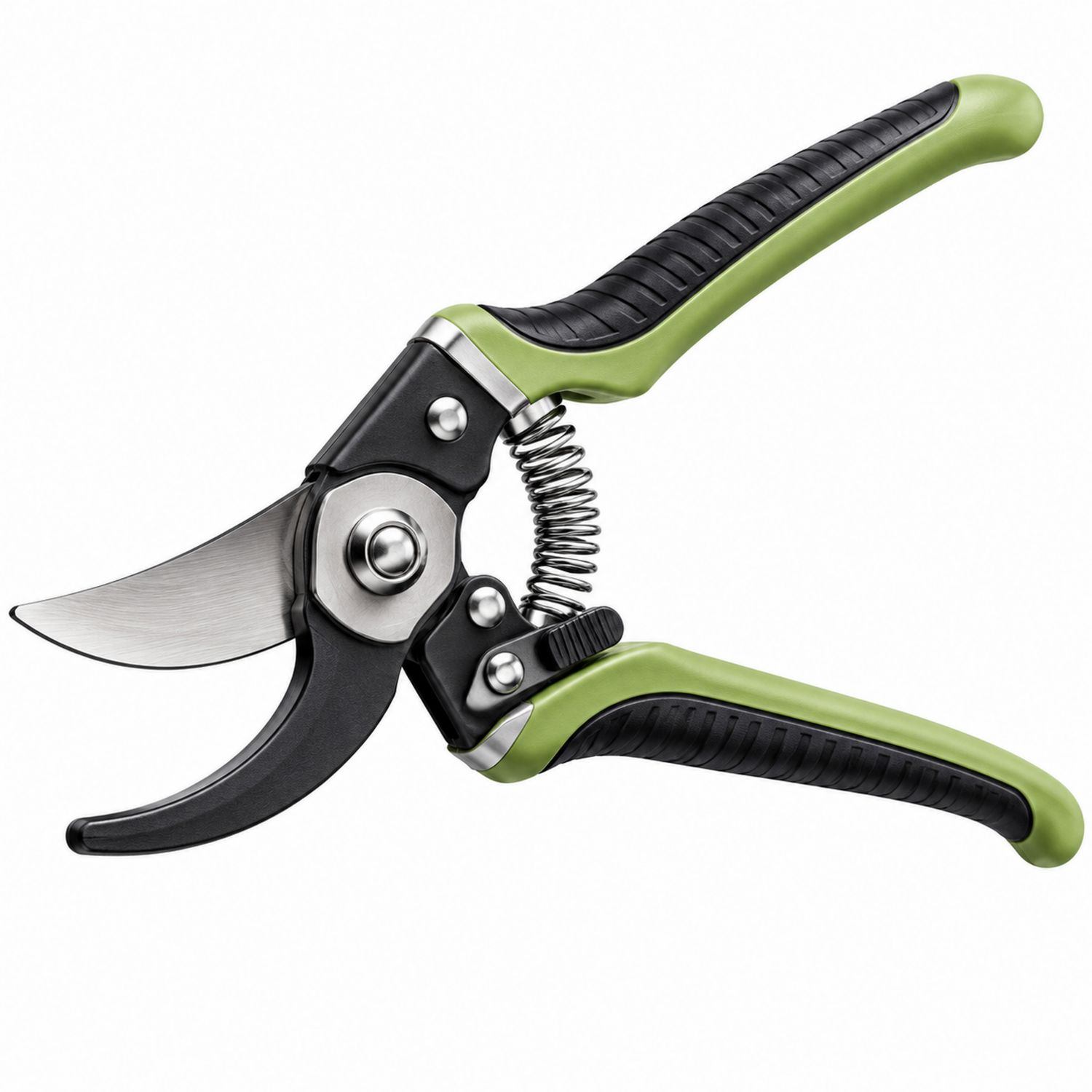 Sécateur de Jardinage à Lame Courbe Vert et Noir