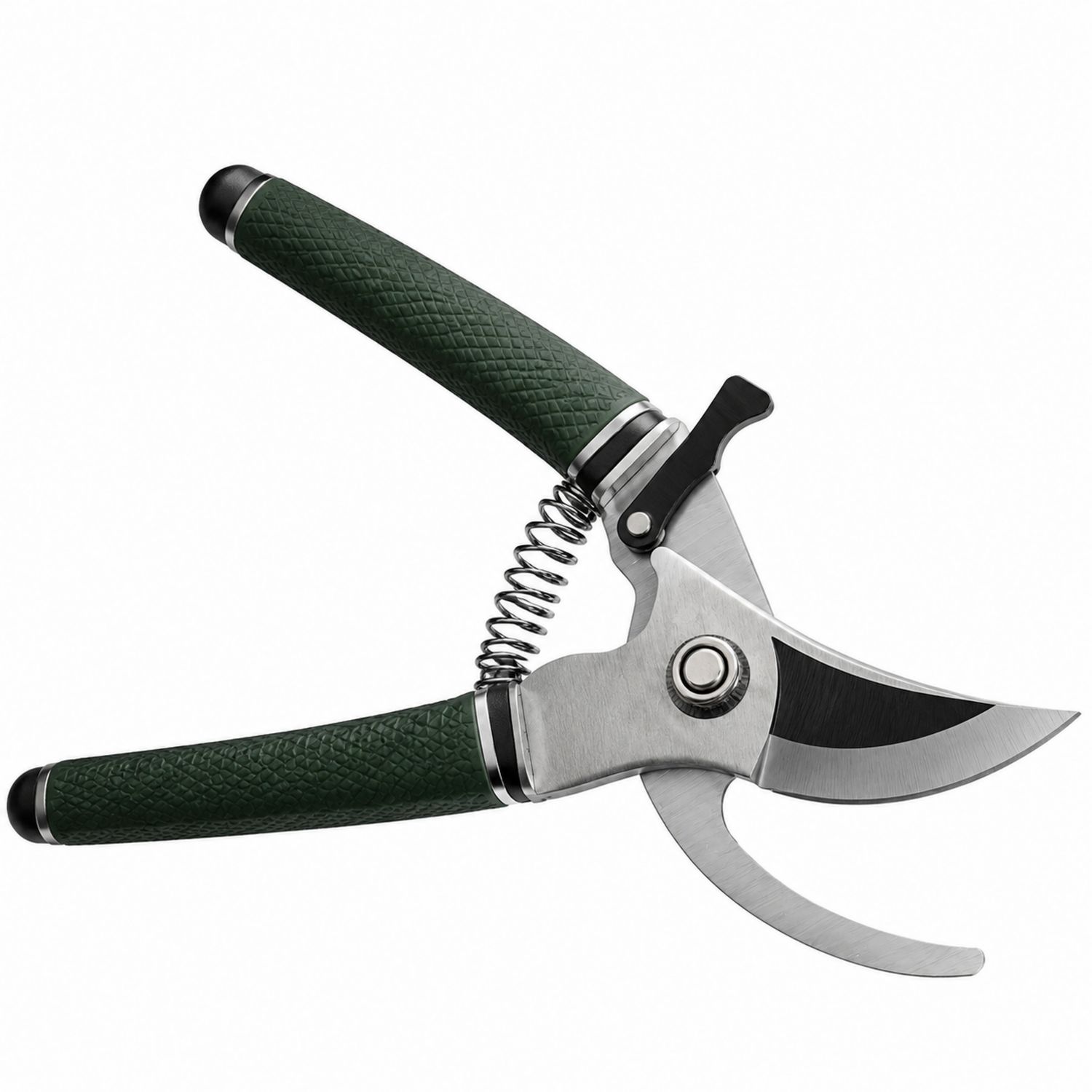 Sécateur de Jardinage Vert avec Lame Bypass et Verrou de Sécurité