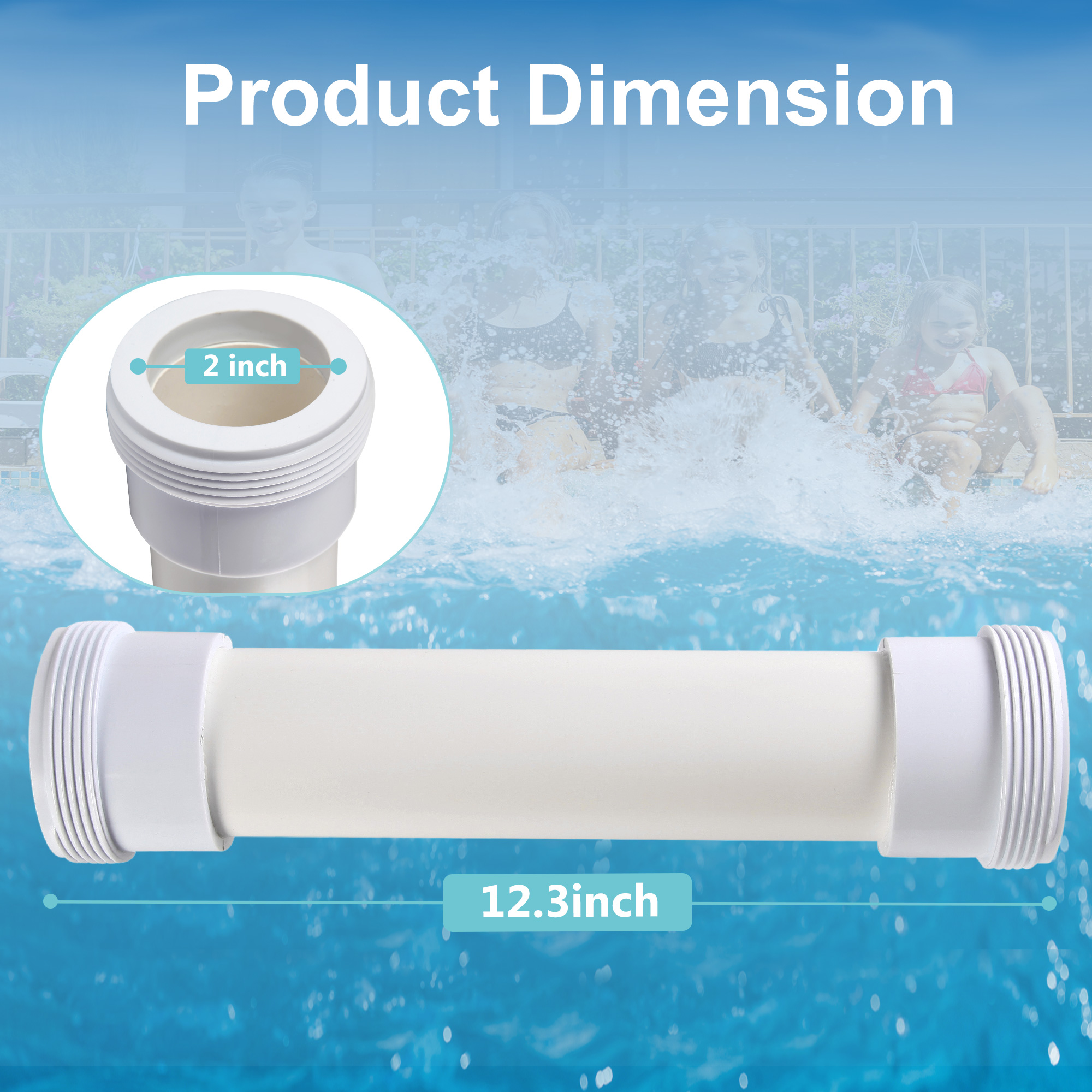 EverCrystal Salt Cell Dummy Bypass Cell, Replacement Bypass Cell Fits for Hayward Salt System, Easy to Install, for Off-Season & Maintenance Use