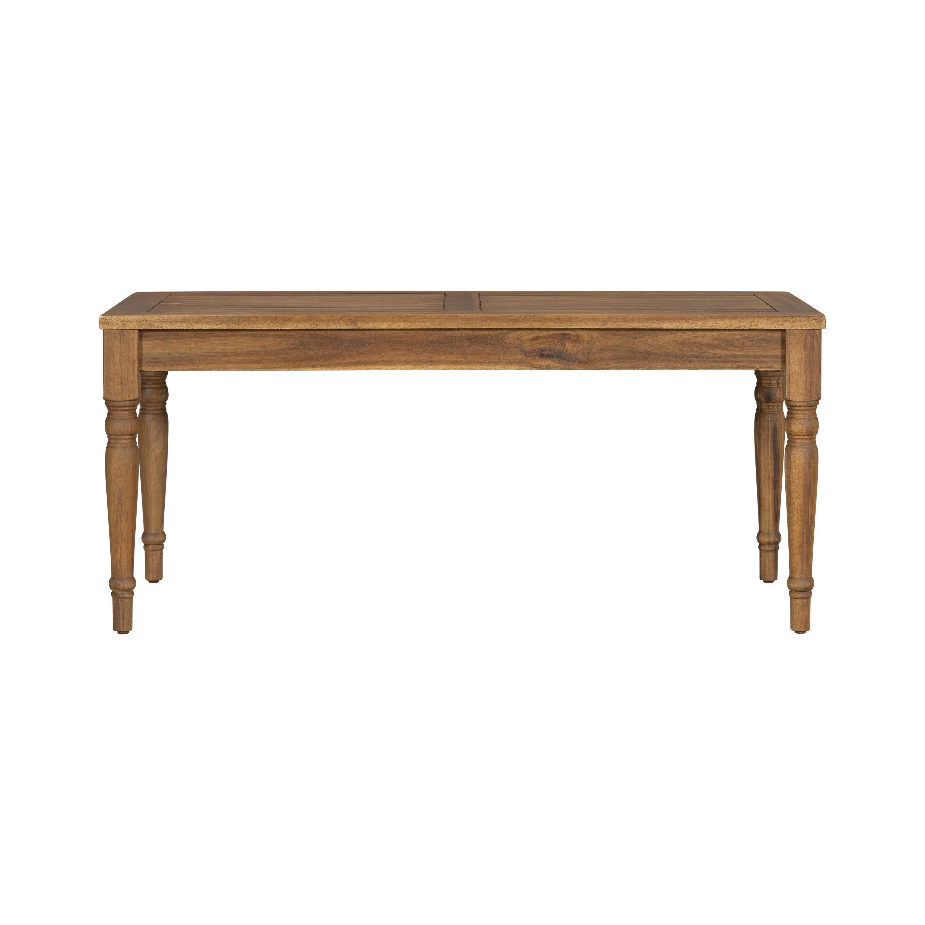 EverCrystal Acacia Wood Outdoor Coffee Table, Classic Patio Coffee Table with Natural Finish for Garden, Backyard & Balcony