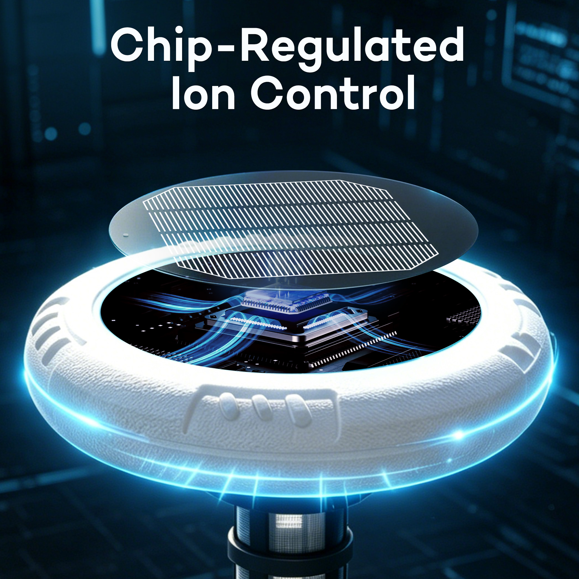 Solar Pool Ionizer – New Generation Self-Cleaning Pool Ionizer with Copper Residue Collection, Leak-Proof Integrated Panel, for Above Ground & In-Ground Pools up to 40000 Gallons, Test Strips Included