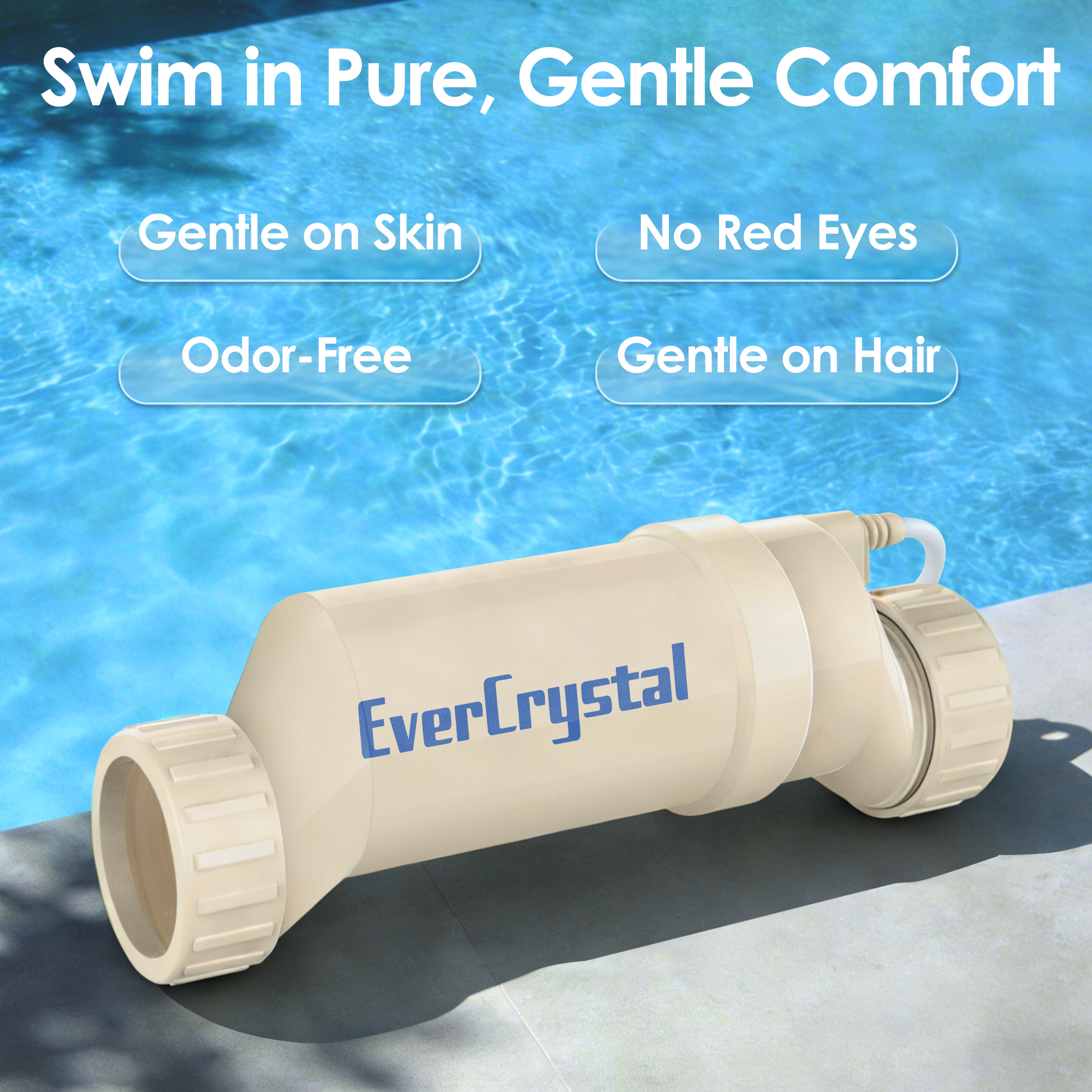 EverCrystal Salt Cell for Pool, Fits for Hayward Salt Cell T-15, Chlorine Generator Cell for Salt Water Pool, Up to 40,000 Gallon In-Ground Swimming Pools