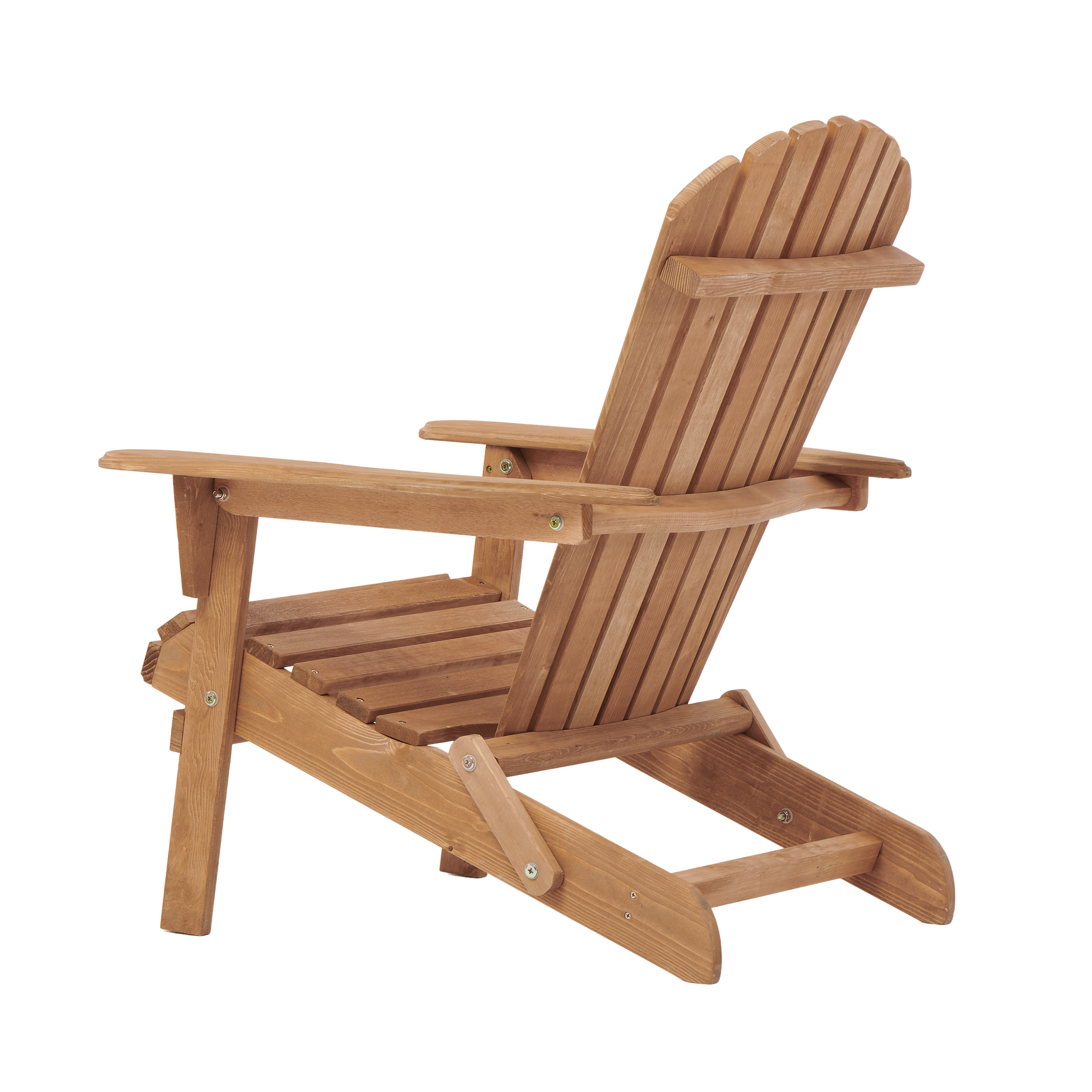 EverCrystal Outdoor Folding Wooden Chair Set, Low Profile Adirondack  Chairs with Pre-Assembled BackRest, Space-Saving Foldable Design, 220 lbs Weight Capacity, for Garden Backyard Porch Pool