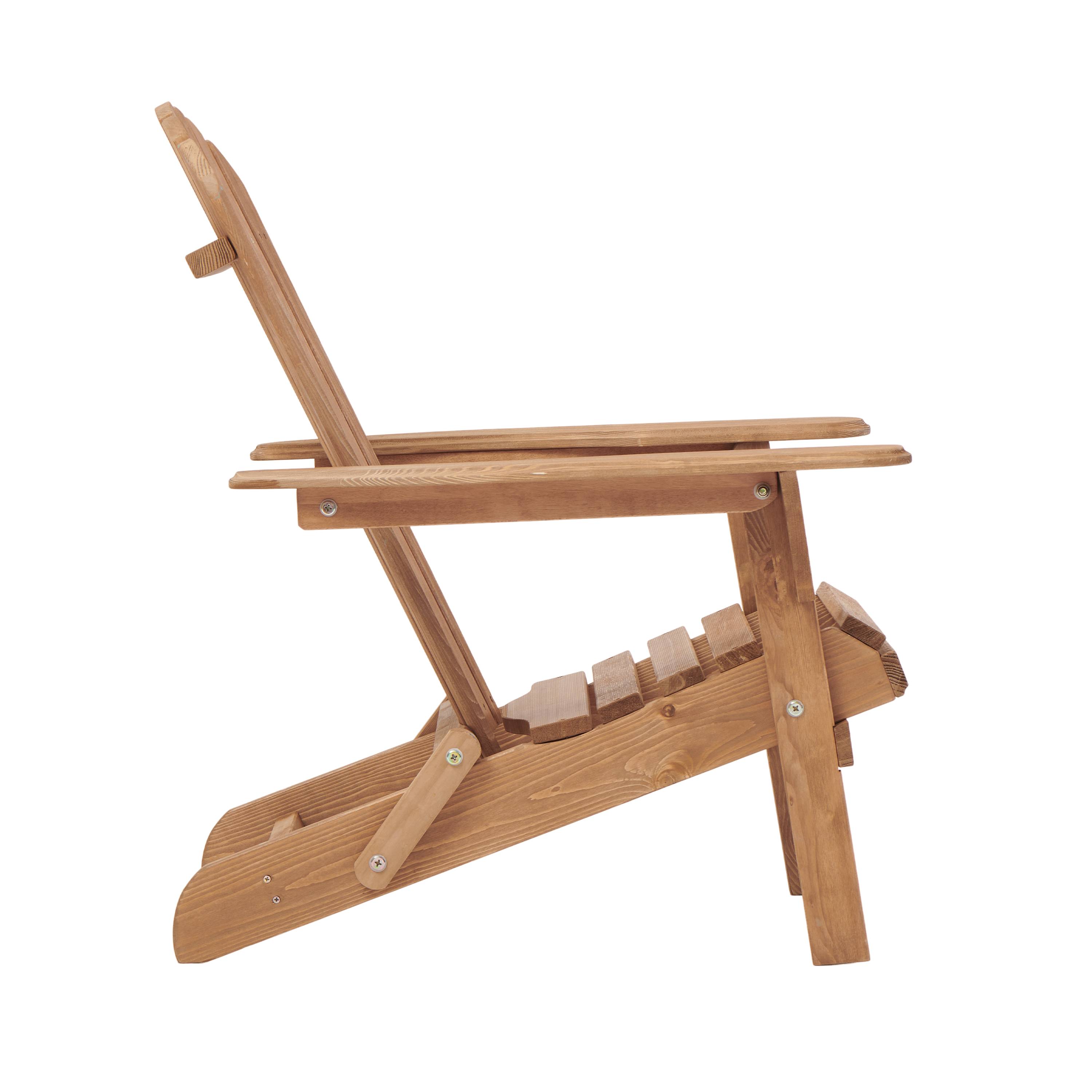 EverCrystal Outdoor Folding Wooden Chair Set, Low Profile Adirondack  Chairs with Pre-Assembled BackRest, Space-Saving Foldable Design, 220 lbs Weight Capacity, for Garden Backyard Porch Pool