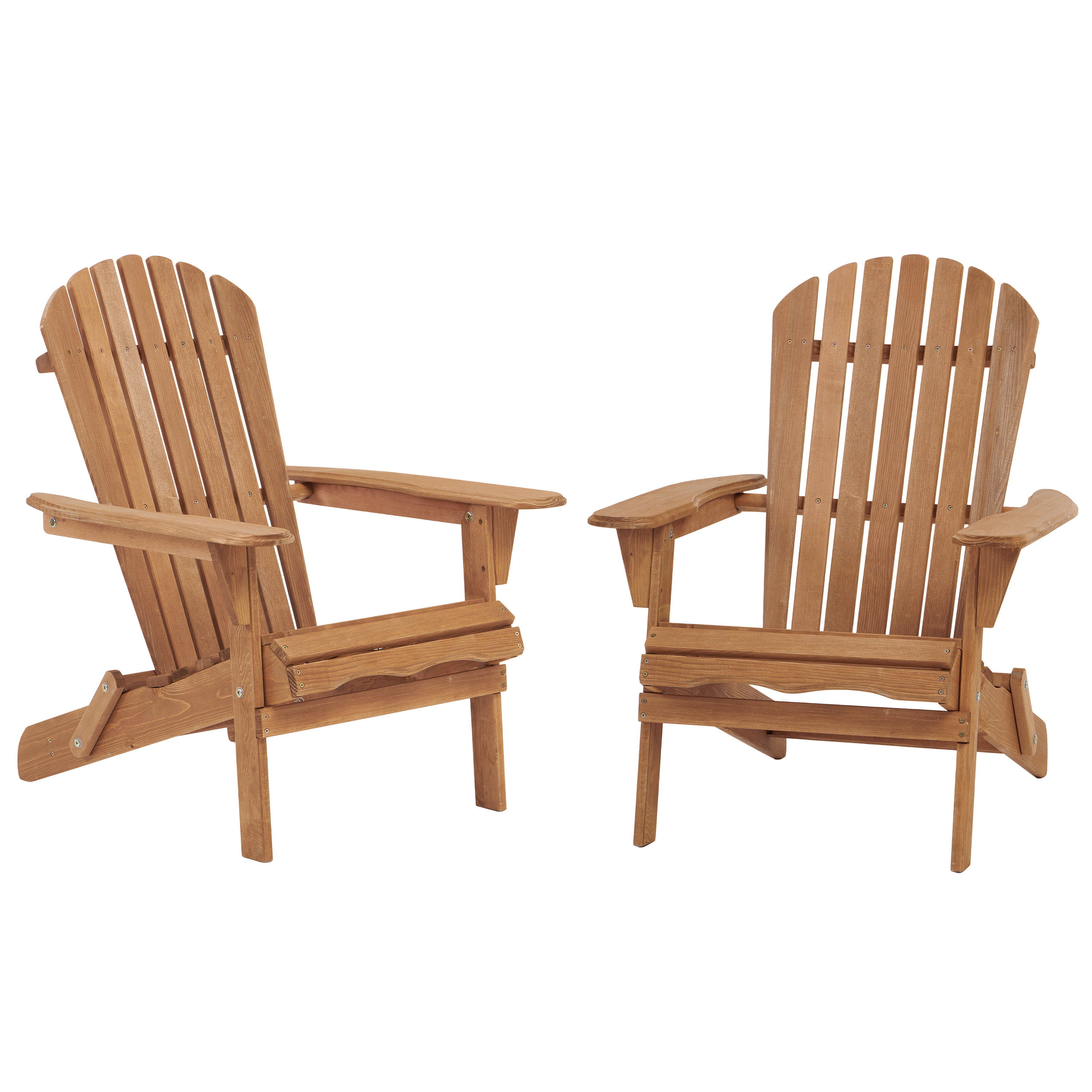 EverCrystal Outdoor Folding Wooden Chair Set, Low Profile Adirondack  Chairs with Pre-Assembled BackRest, Space-Saving Foldable Design, 220 lbs Weight Capacity, for Garden Backyard Porch Pool