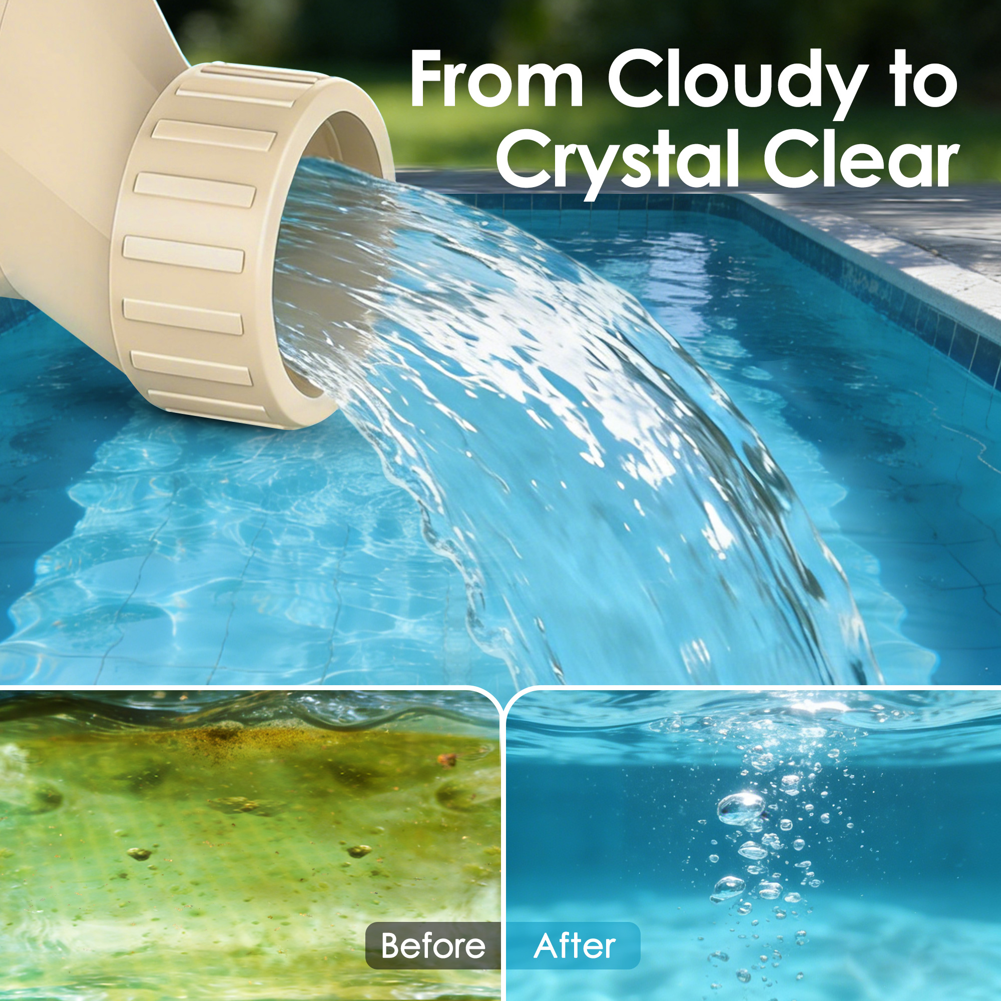 EverCrystal Salt Cell for Pool, Fits for Hayward Salt Cell T-15, Chlorine Generator Cell for Salt Water Pool, Up to 40,000 Gallon In-Ground Swimming Pools