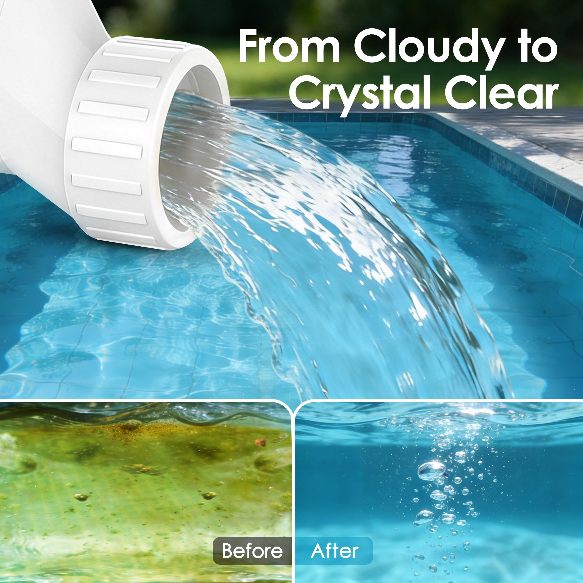 EverCrystal Salt Cell for Pool, Fits for Hayward Salt Cell T-15, Chlorine Generator Cell for Salt Water Pool, Up to 40,000 Gallon In-Ground Swimming Pools, 2-Year Warranty