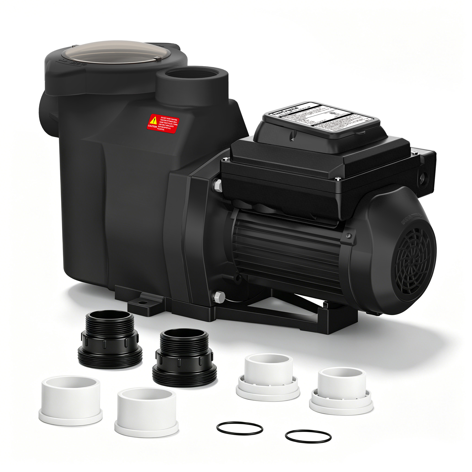 Variable Speed Pool Pump – Energy Efficient Inground Pool Pump with CEC Certified & ETL Listed, Ultra Quiet, Built-in Timer, High Flow, Self-Priming, 230V