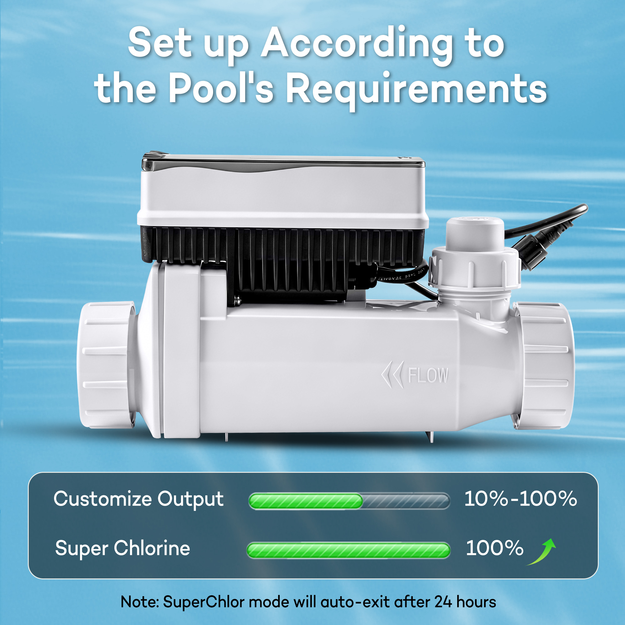 Salt Cell for Pool - Fits for Pentair Salt Cell, Upgraded Flow Switch with Temp/Salinity Sensor, Replacement Salt Cell Chlorine Generator, up to 20,000 Gal Pool