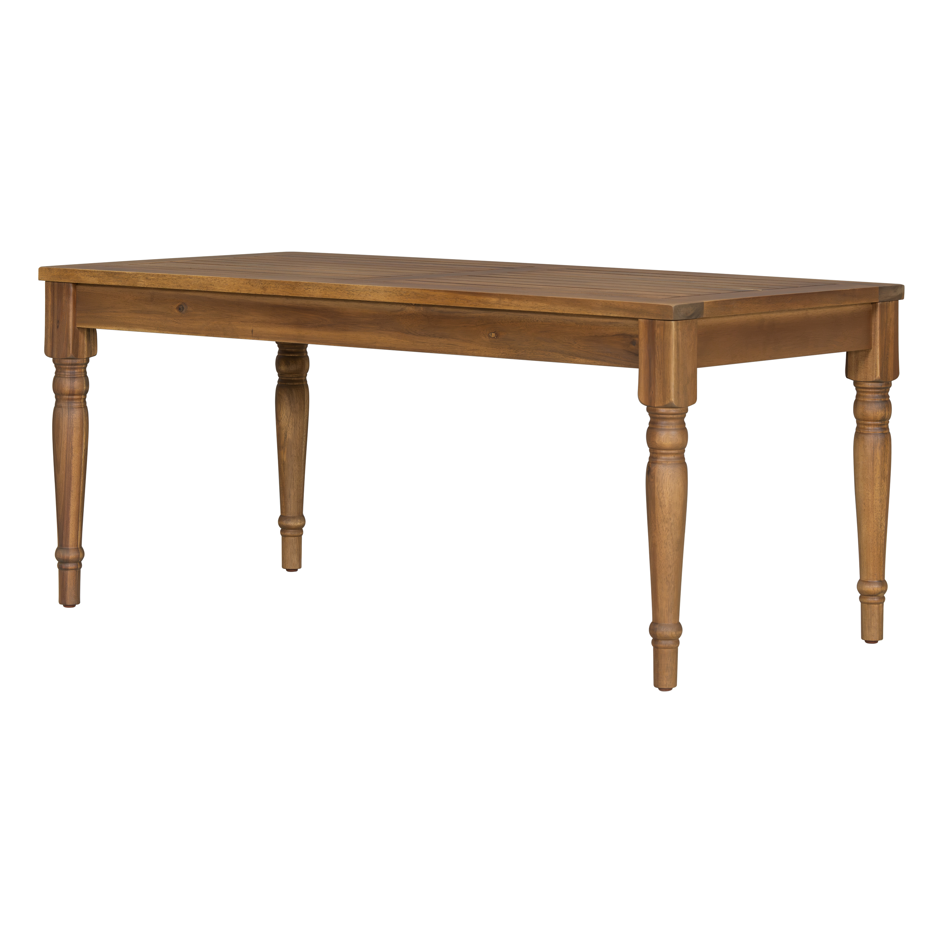 EverCrystal Acacia Wood Outdoor Coffee Table, Classic Patio Coffee Table with Natural Finish for Garden, Backyard & Balcony
