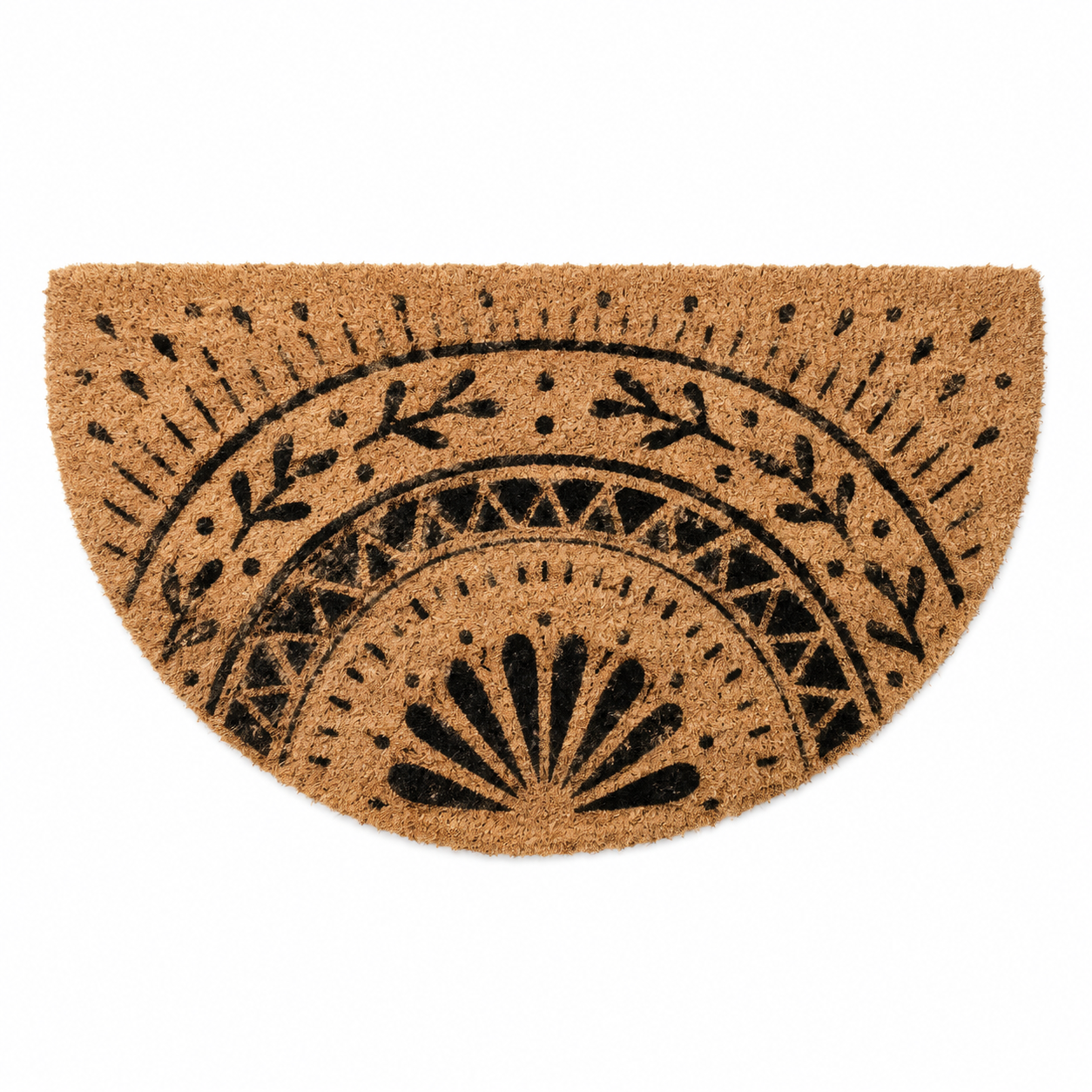 Fußmatte Halbmond Natur 45x75 cm mit Boho Muster