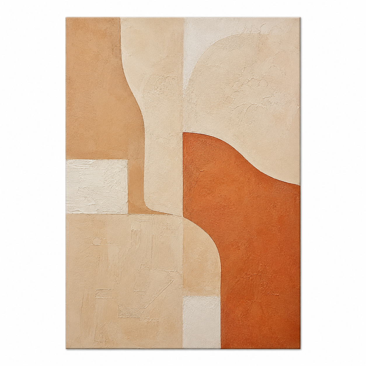 Leinwandbild Abstrakt Beige Terrakotta 60x90 cm