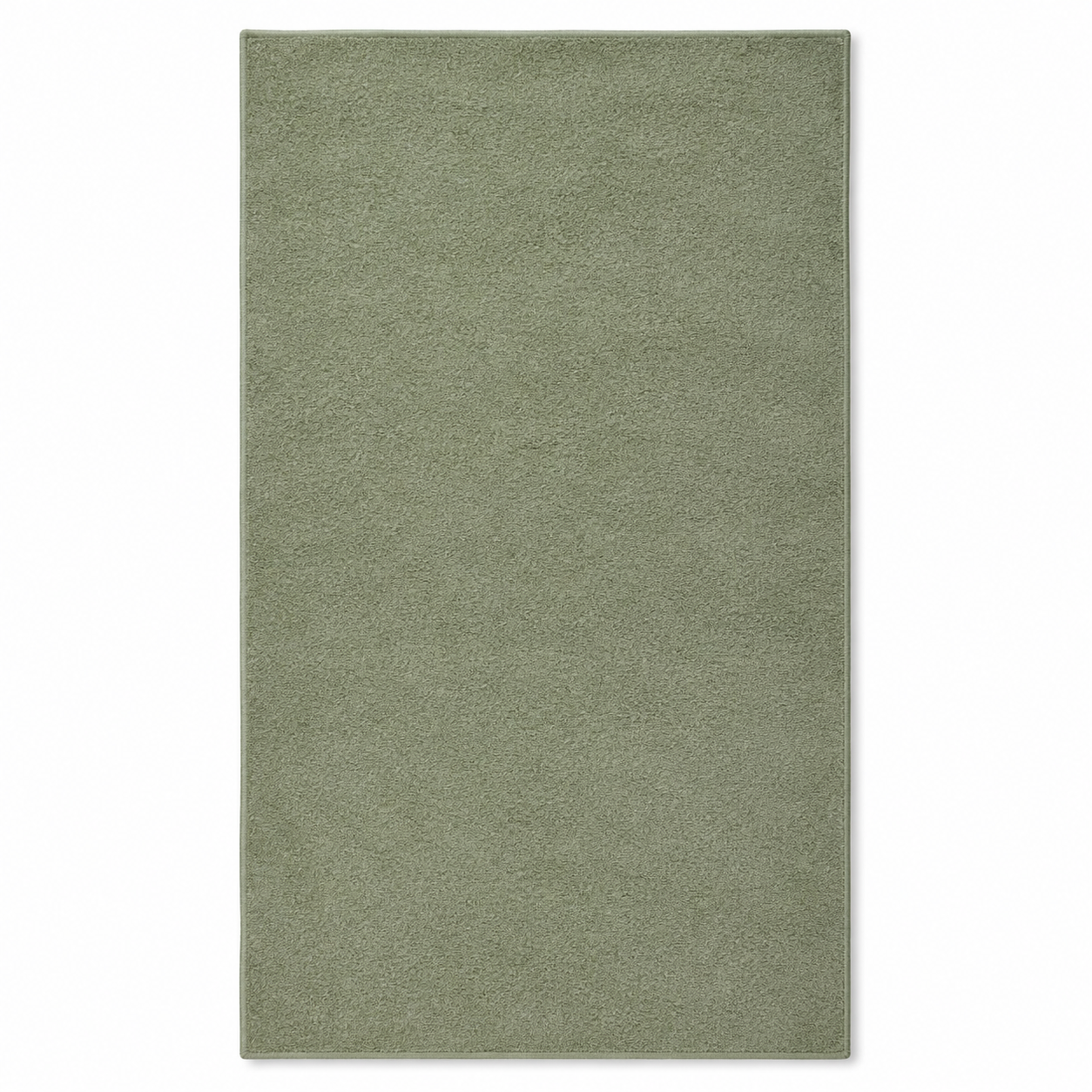 Kurzflor Teppich Salbeigrün 80x150 cm für Schlafzimmer und Flur