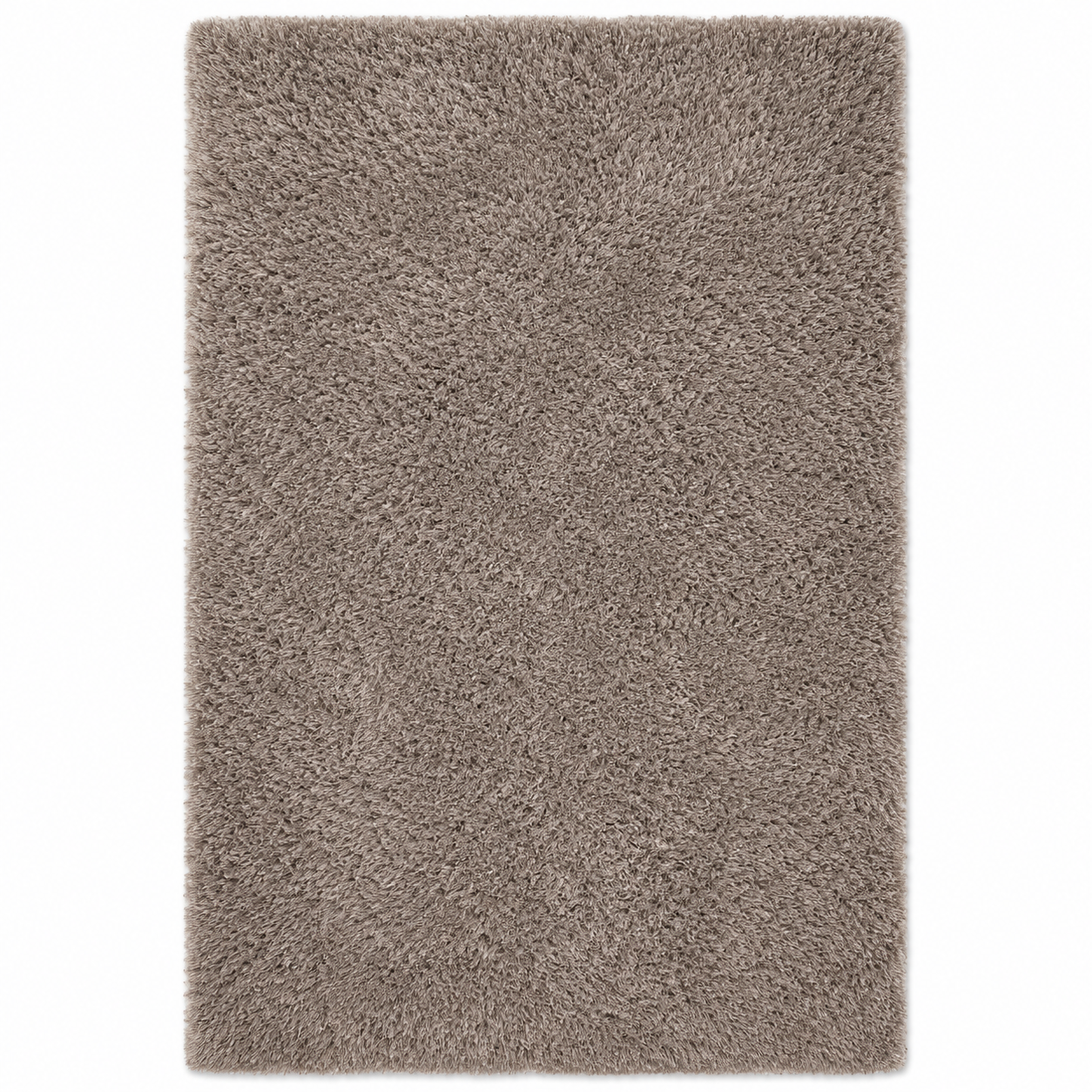 Hochflor Teppich Taupe 120x170 cm mit weichem Griff