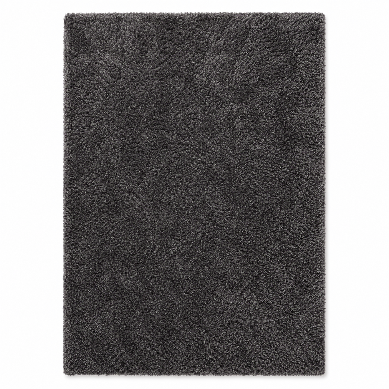 Hochflor Teppich Anthrazit 200x300 cm für große Wohnräume